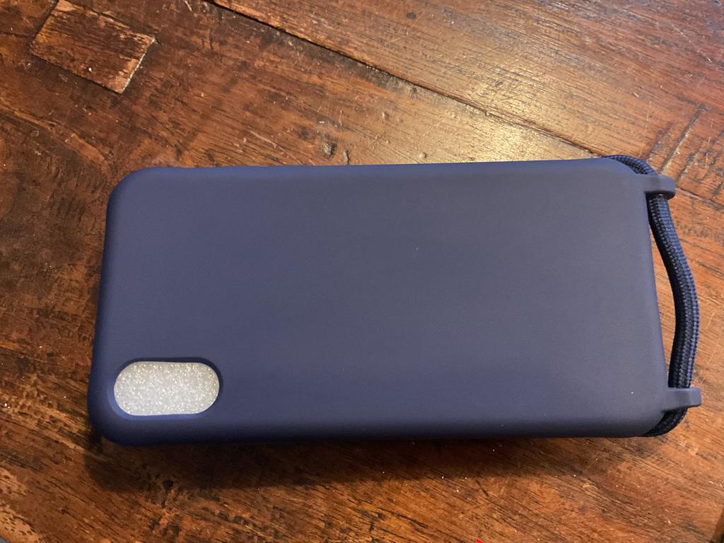 Nieuw iPhone hoesje - Donkerblauw met koord