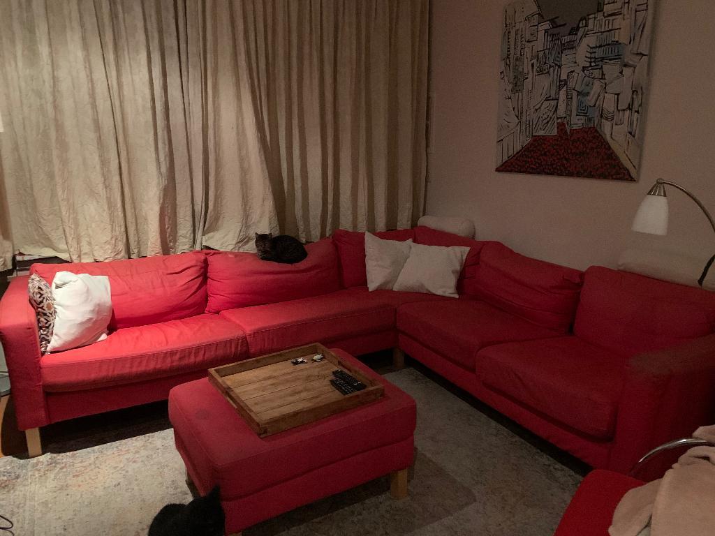 Grote rode hoekbank ikea