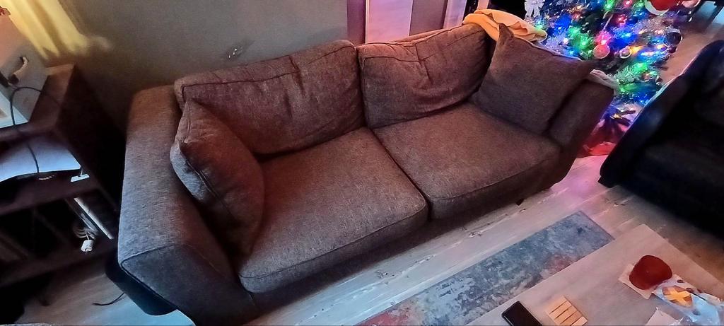 2,5-zits bruin gemêleerde stoffen bank