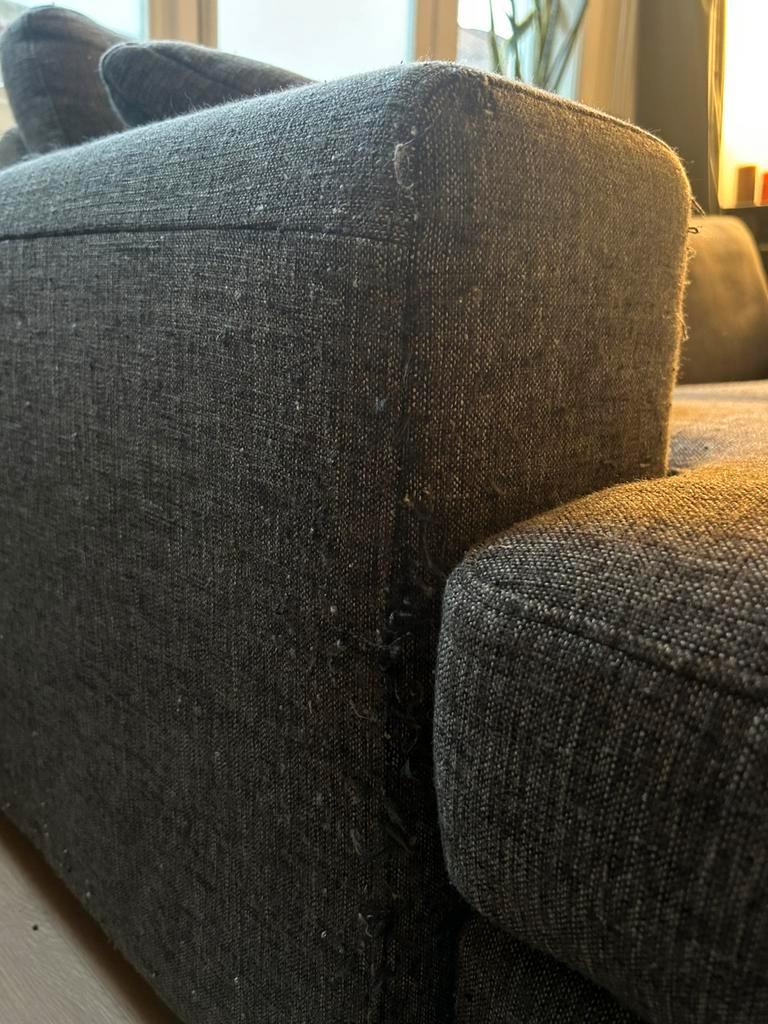 Grijze modulaire hoekbank