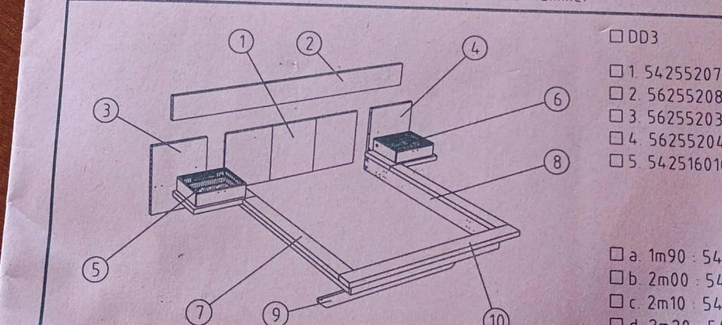 Tweepersoons bed incl. nachtkastjes met lade, goede staat
