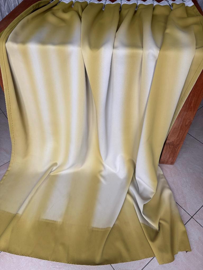 4x Tochtwerend verduisterende groene gordijnen180cm hoog