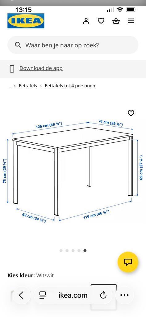 Witte IKEA tafel