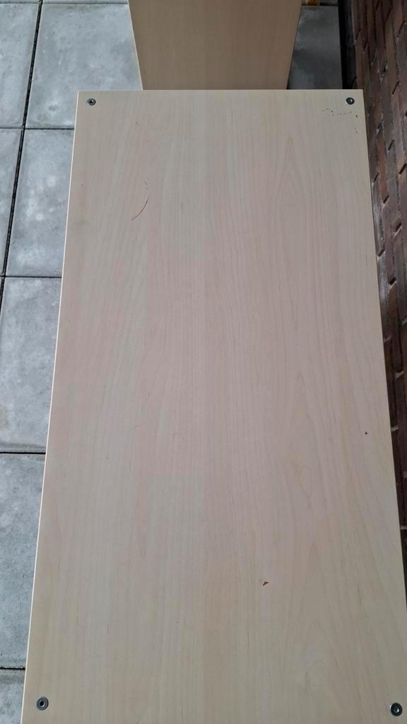 2x Ikea kallax kast 77x77cm wit geglazuurd eiken effect