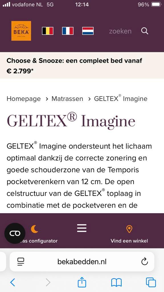 Beka Geltex Imagine Matras Firm 160x220