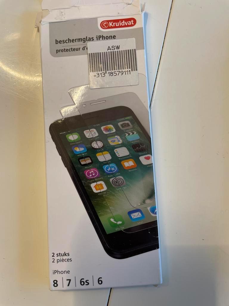 iPhone 8/7/6s/6 Beschermglas - Nieuw