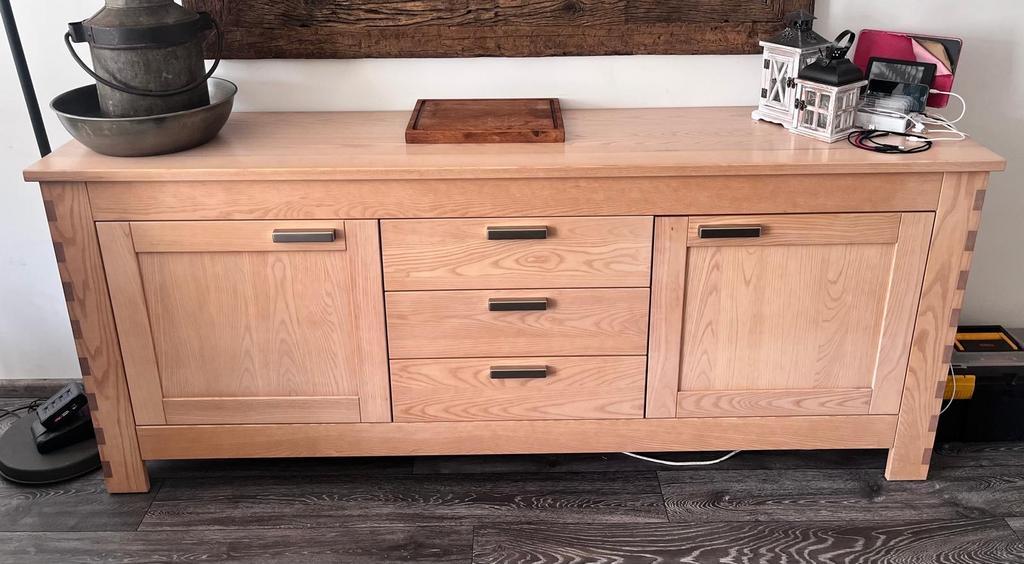 Houten Dressoir Kast met deuren en lades