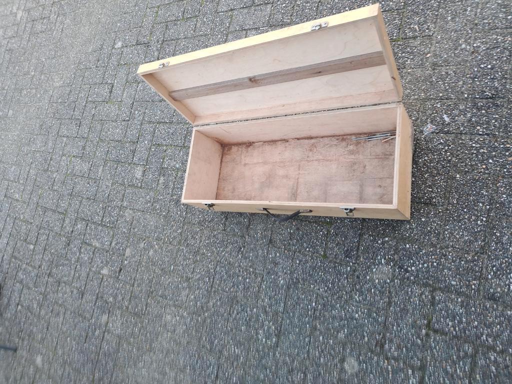 Opberg kist box van hout gratis