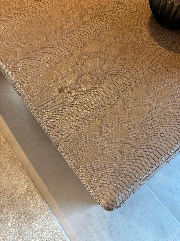 Leren Hocker / Salontafel - 96x96x40 cm