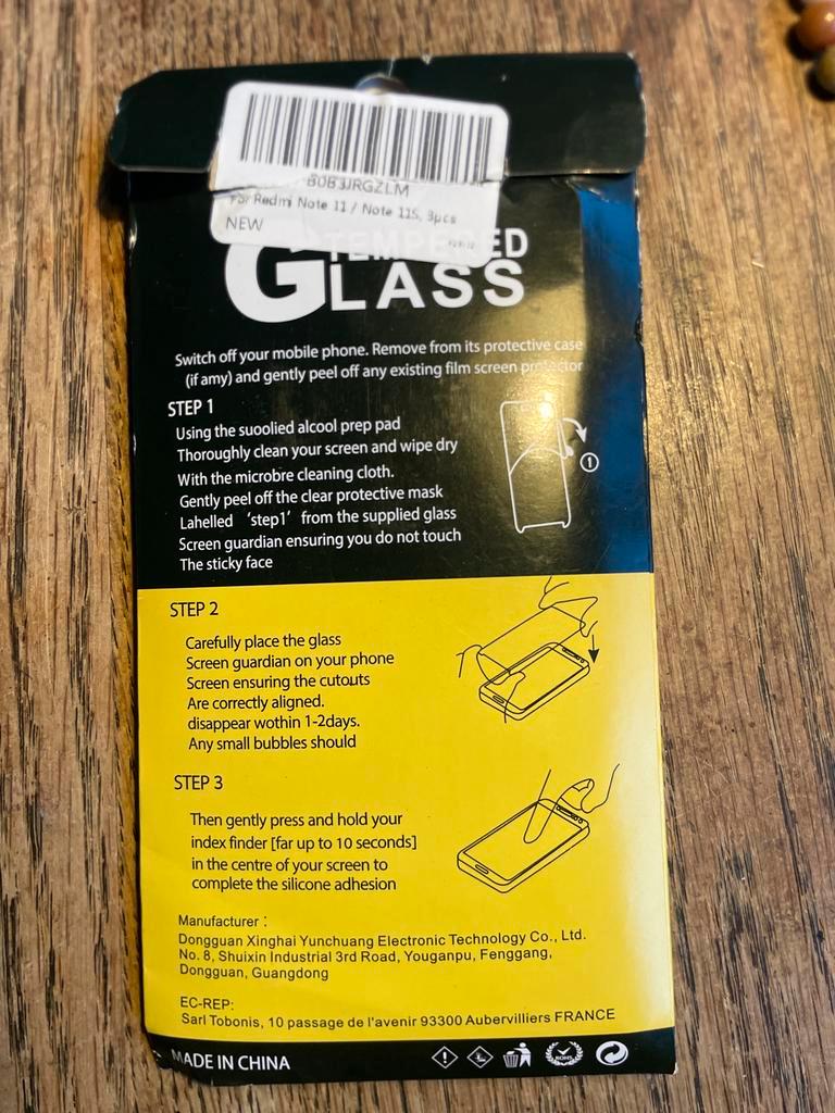 3x Screenprotector Redmi Note 11/11s - Nieuwstaat