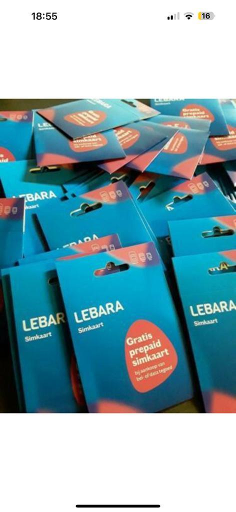 Grote aantallen simkaarten beschikbaar lebara ALLES GESEALED