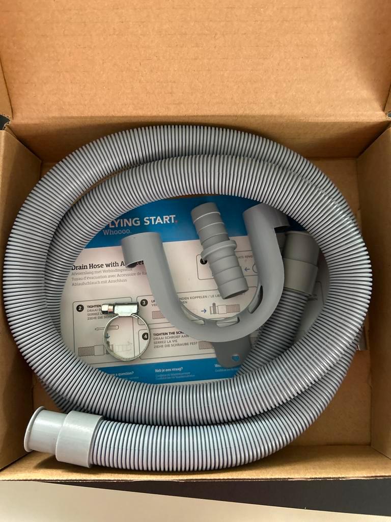 Wasmachine Afvoerslang met Adapter - Nieuw in doos
