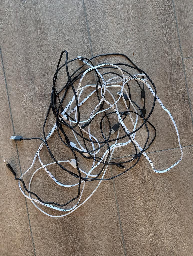 Diverse usb oplaadkabels