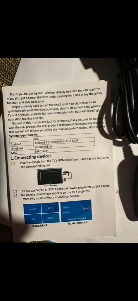 Display receiver, snoerloos/wireless