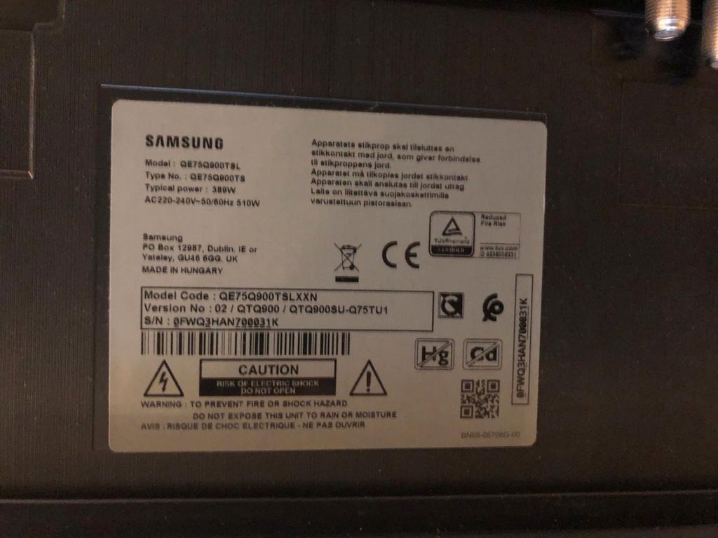 Samsung qe75q900tsl gezocht