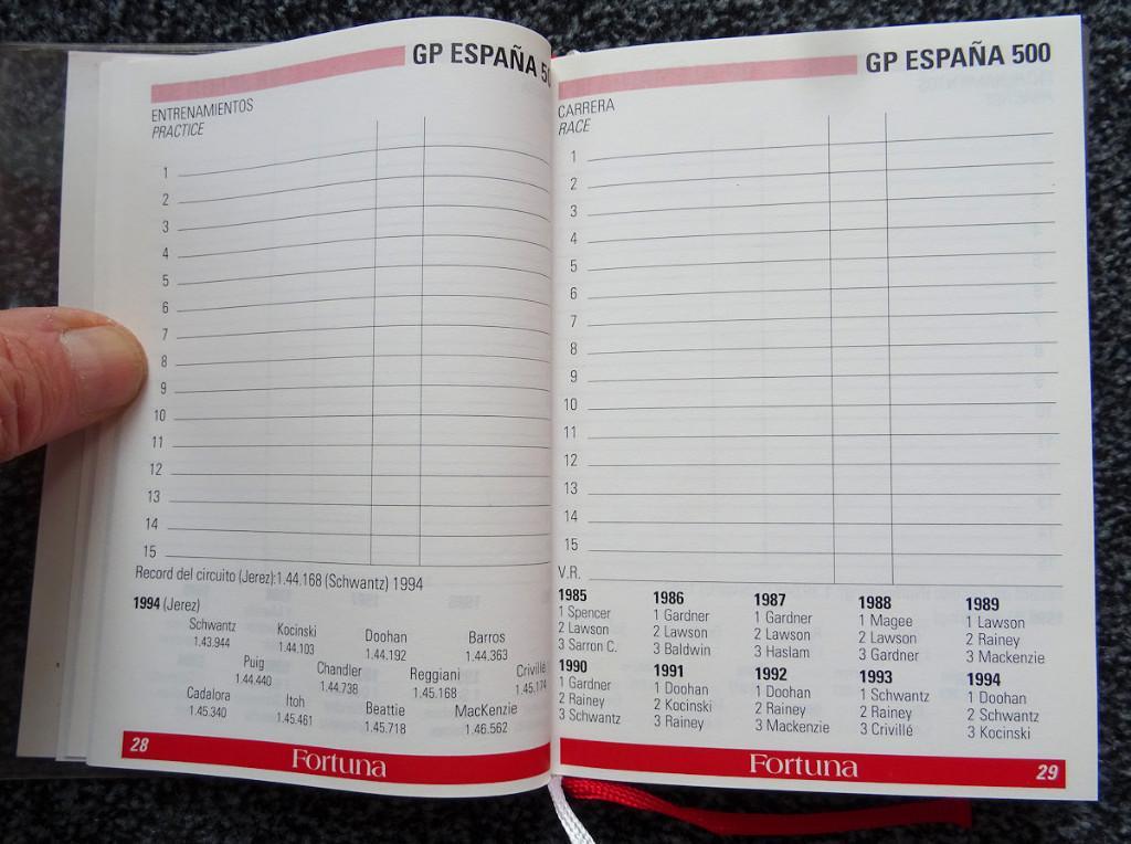 Campsa / Fortuna Honda GP-zakboekjes