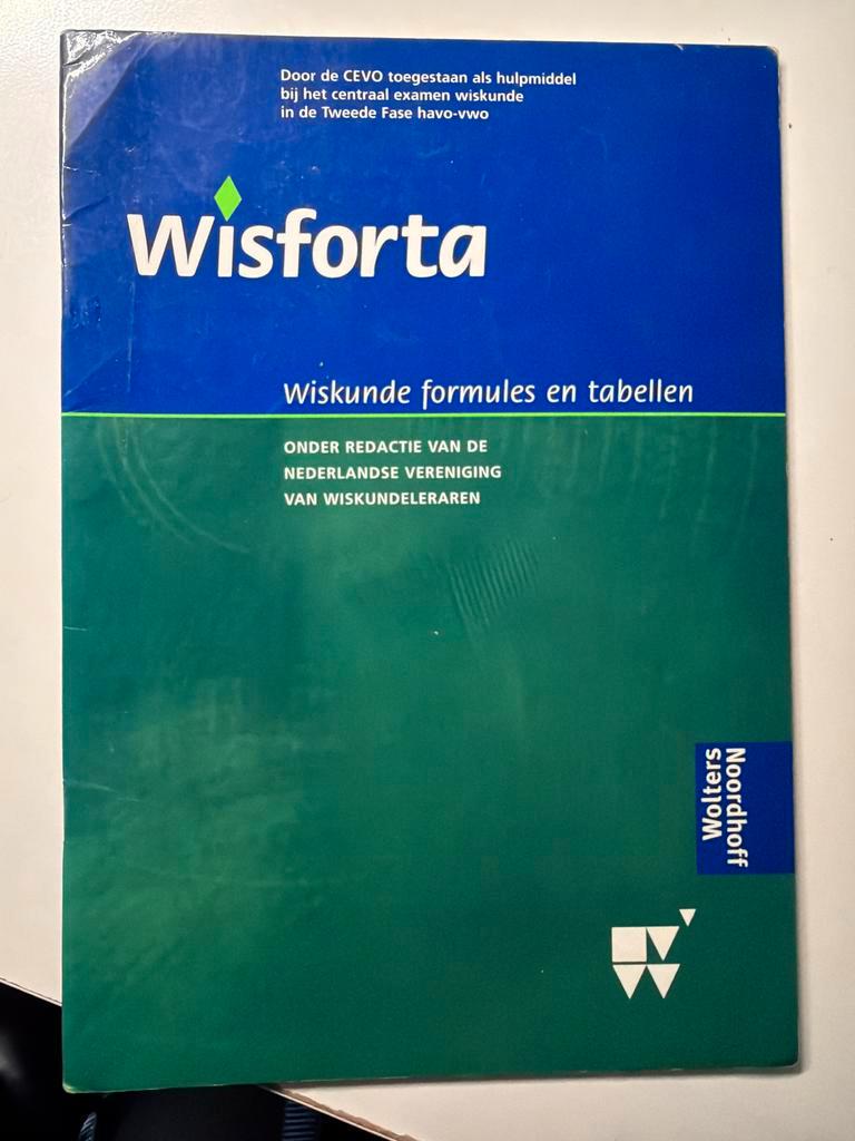 Wisforta Wiskunde Formules en Tabellen