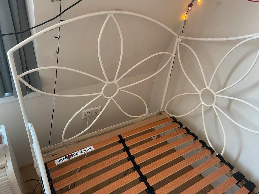 Romantisch Crème wit Kinderbed met Bloemenmotief