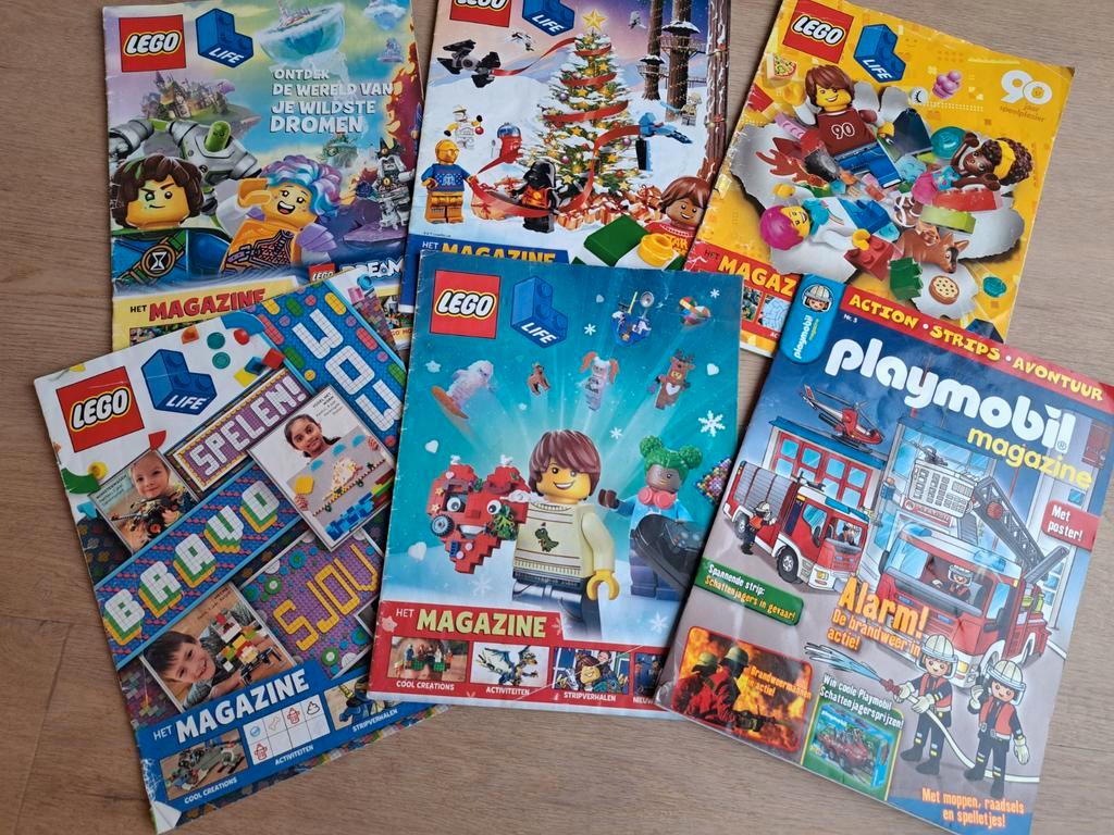 5x lego en 1x playmobil tijdschrift