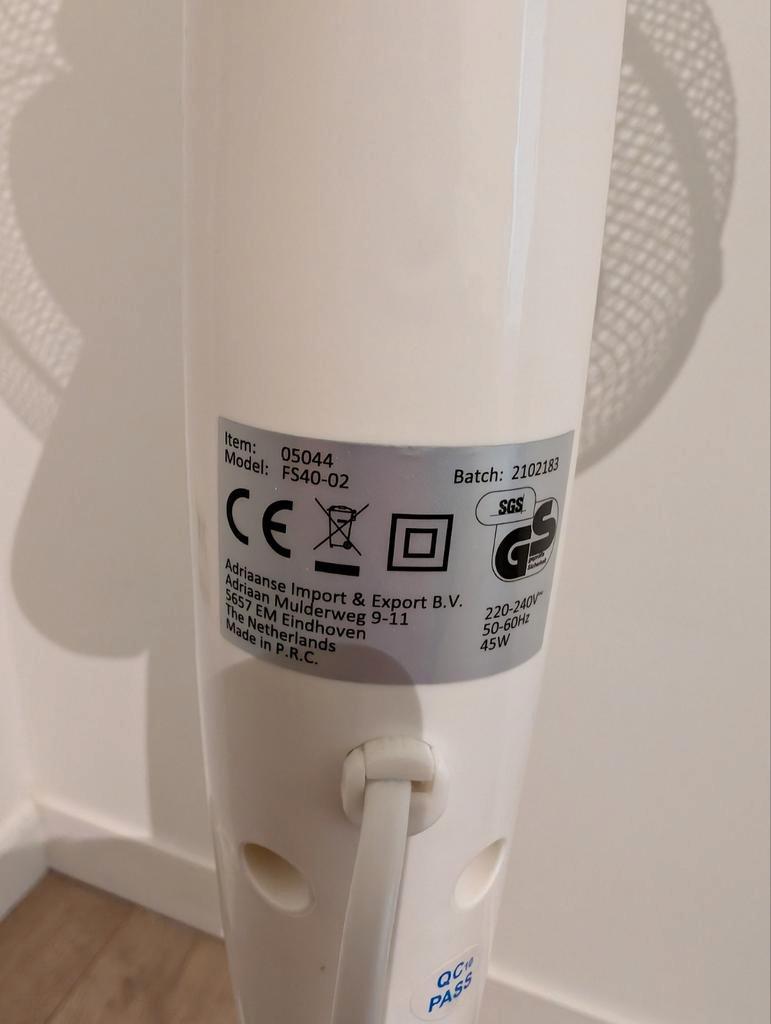 Staande ventilator, 45W