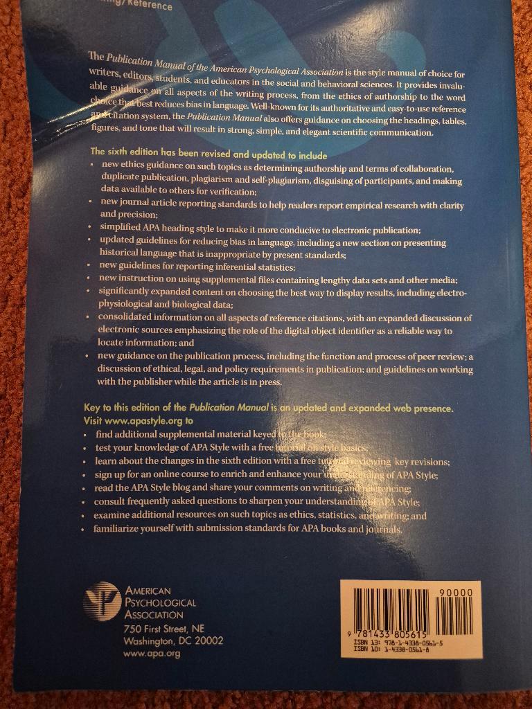 Publication Manual of the American Psychological Association