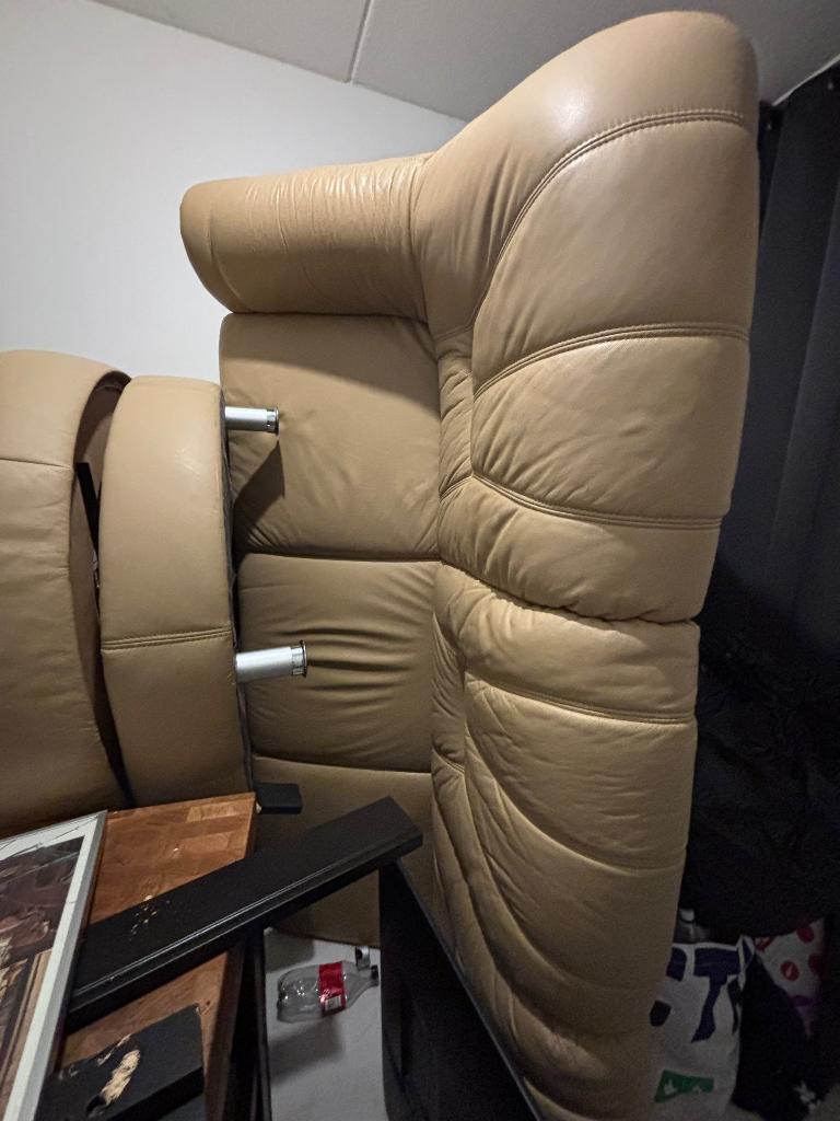 Nette 6.5-zitter leren bank