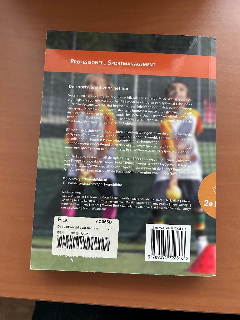 De sportwereld voor het hbo