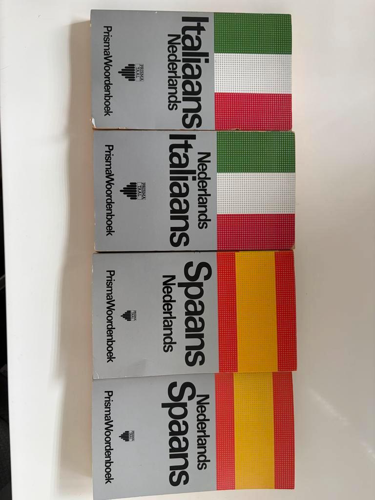 4 Pocket Woordenboeken: NL-IT, IT-NL, NL-SP, SP-NL