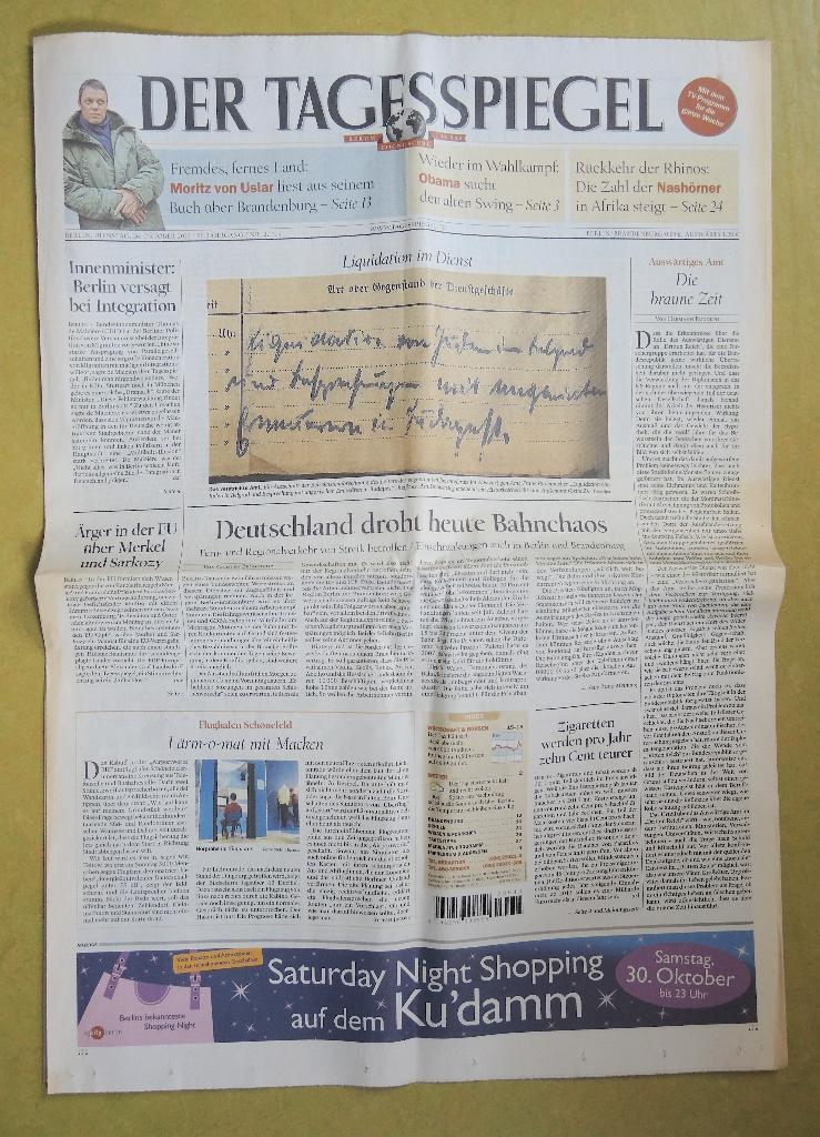 Der Tagesspiegel - 26 Oktober 2010
