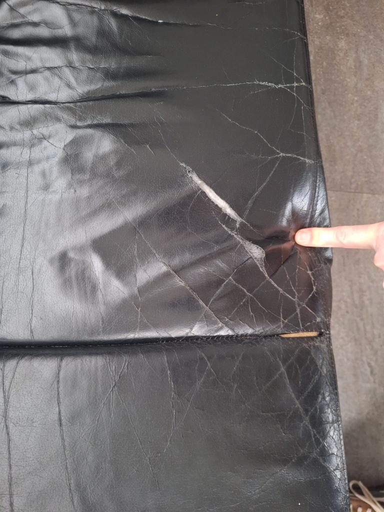 Leren bank 158 x 80 cm