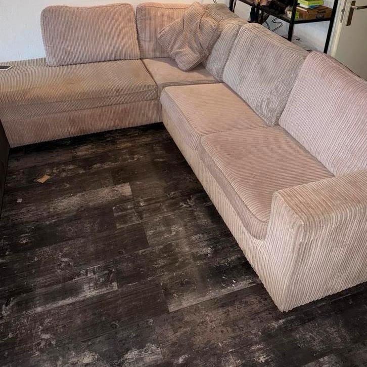 GRATIS BEIGE HOEKBANK - GEBRUIKT