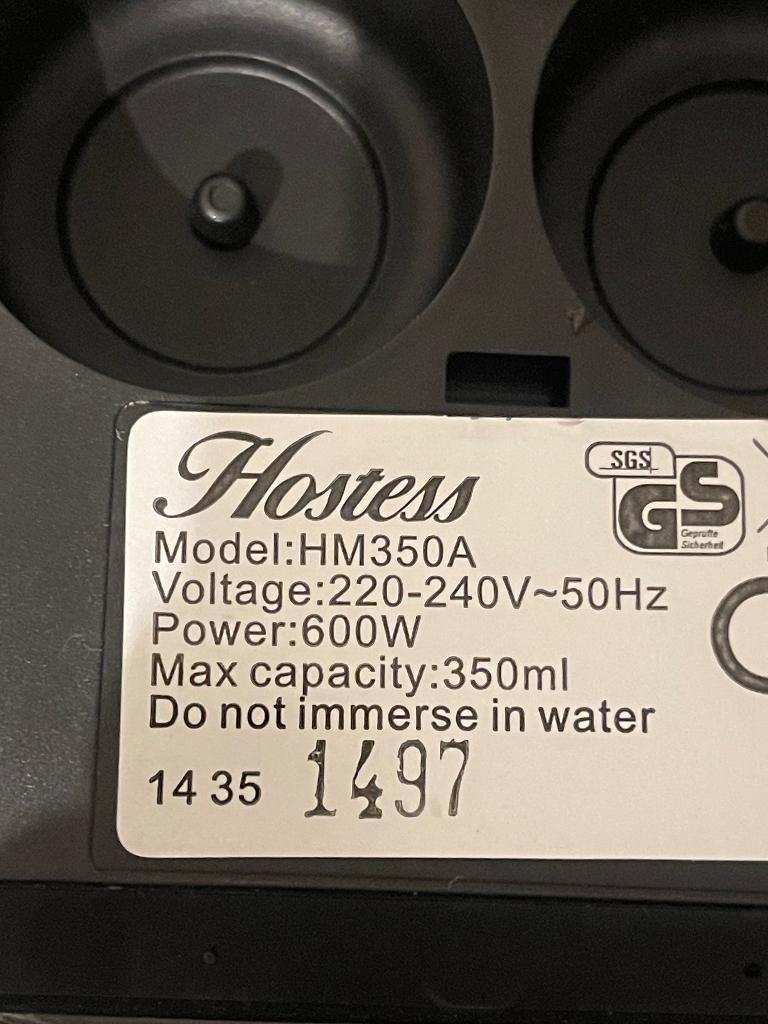 Defect Melkopschuimer Merk Hostess