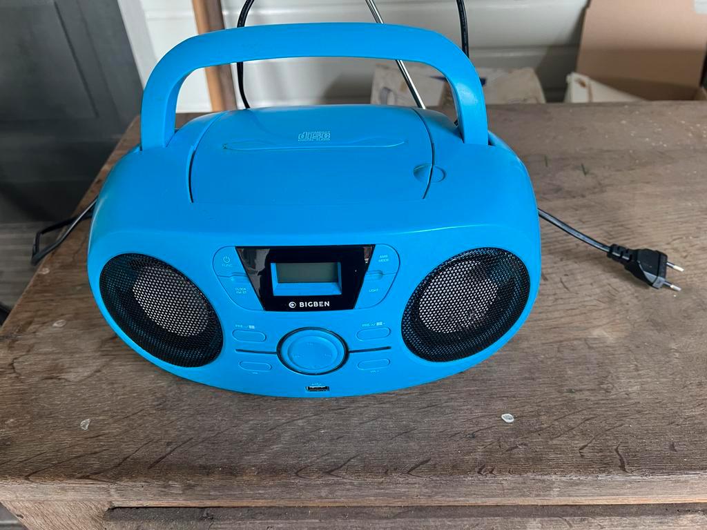 Blauwe Big Ben Radio/CD Speler (Defect)