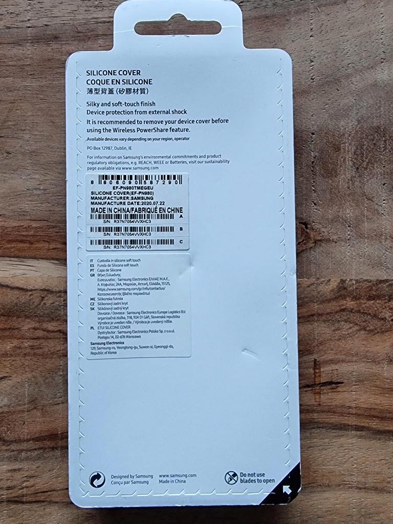 Samsung Note20 - Silicone cover - alleen gratis bij afhalen