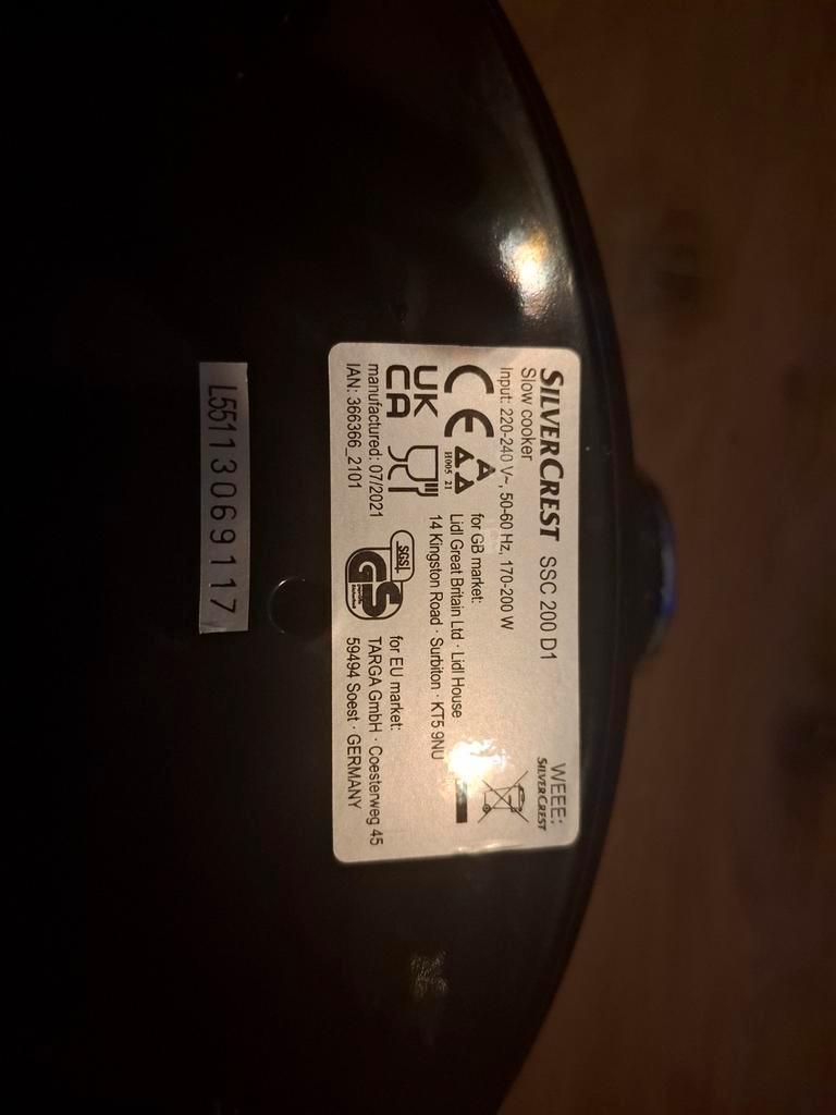 Silvercrest slowcooker - zonder deksel