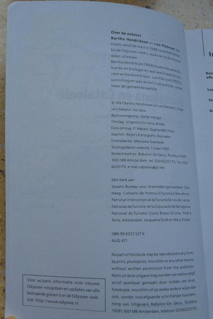 Barcelona en Catalonië Odyssee Bartho Hendriksen, Platvoet