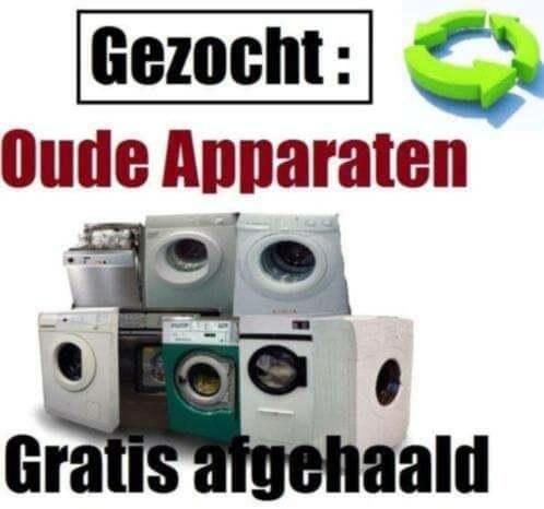 GRATIS opgehaald overbodig & kapotte wasmachines