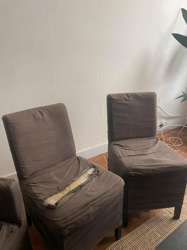 Stoelen met afneembare hoezen