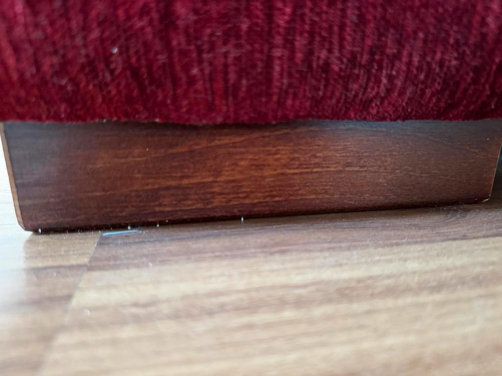 GRATIS 2-zits bank rode zachte stof. 187x90x100