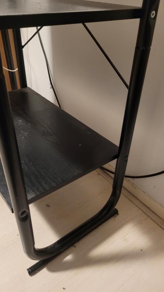 Zwart metalen stellingkast met 5 planken