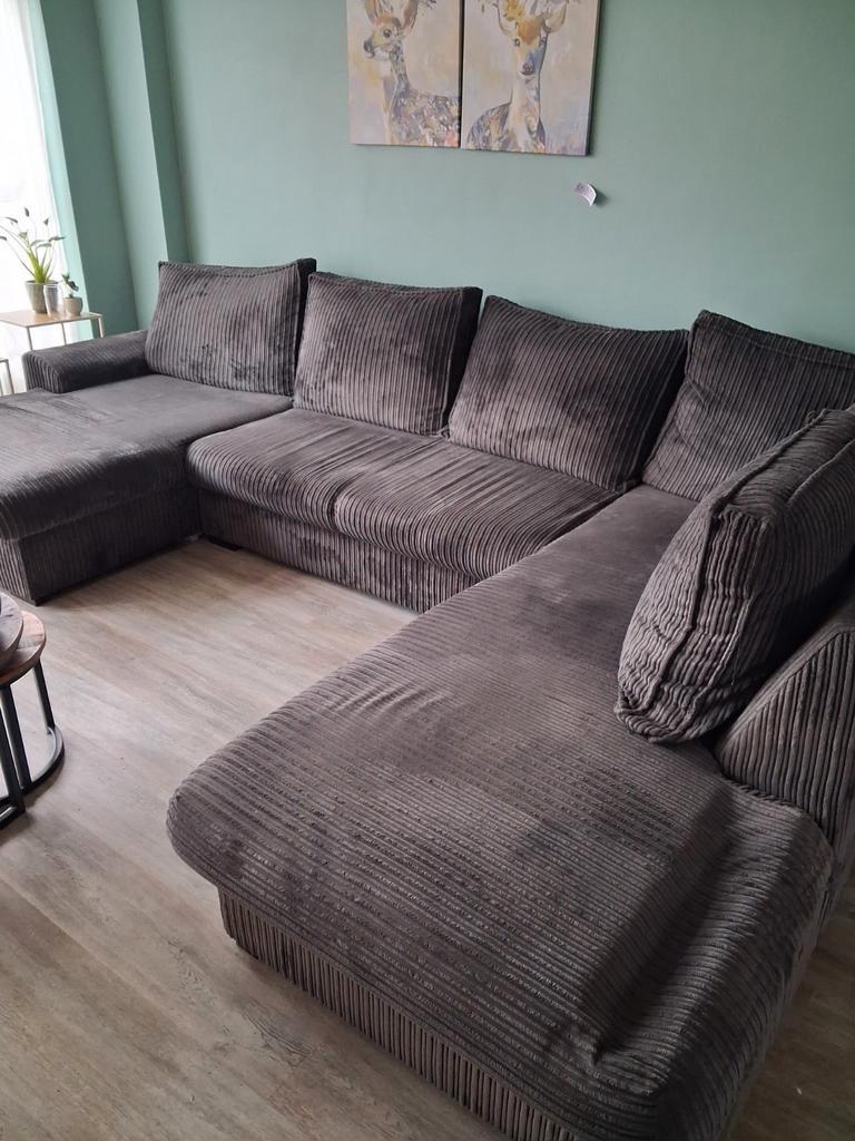 Grote U-bank van ribstof - gratis af te halen