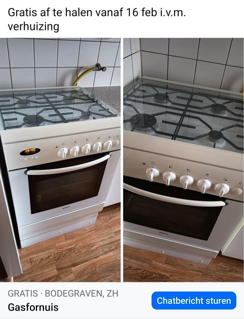 Gratis Droger & Gasfornuis met Oven - Goedwerkend!