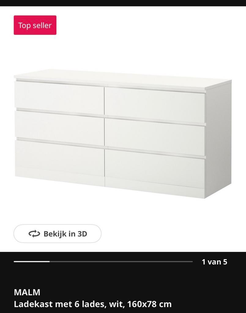 Ikea MALM ladekast (gratis op te halen)