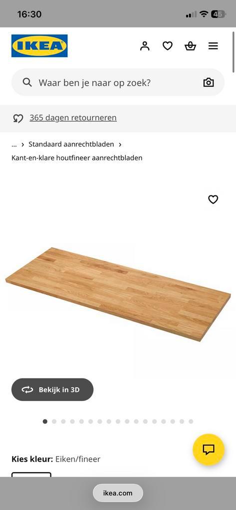 Karlby keukenblad IKEA 160cm. Gratis af te halen