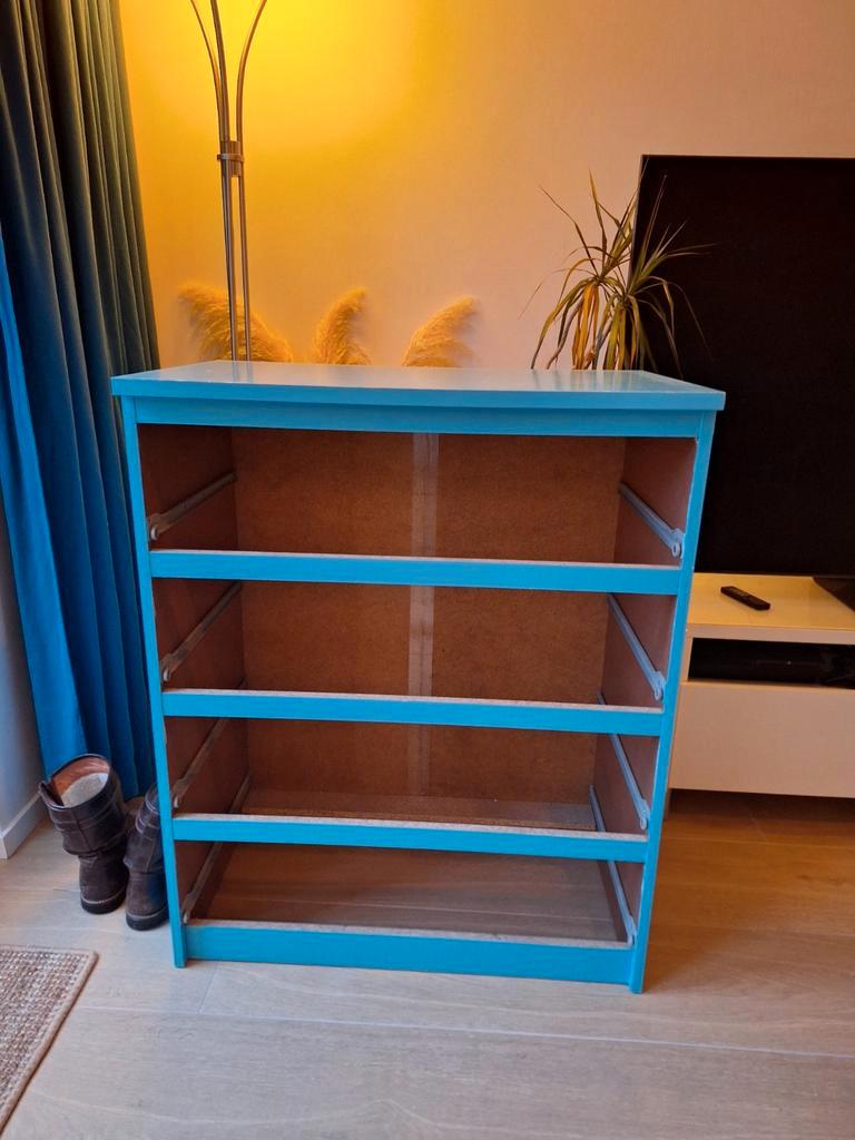 Blauw gevefde ikea ladekast