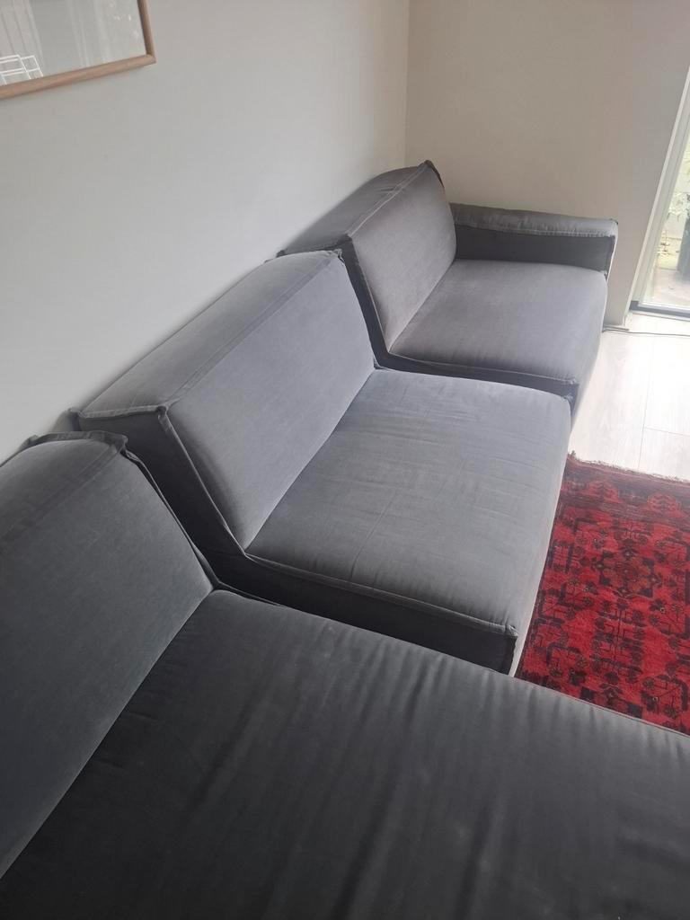 Bankstel, grijs, in 3 delen