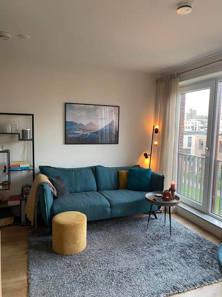 Petrol kleurige bank - gratis af te halen