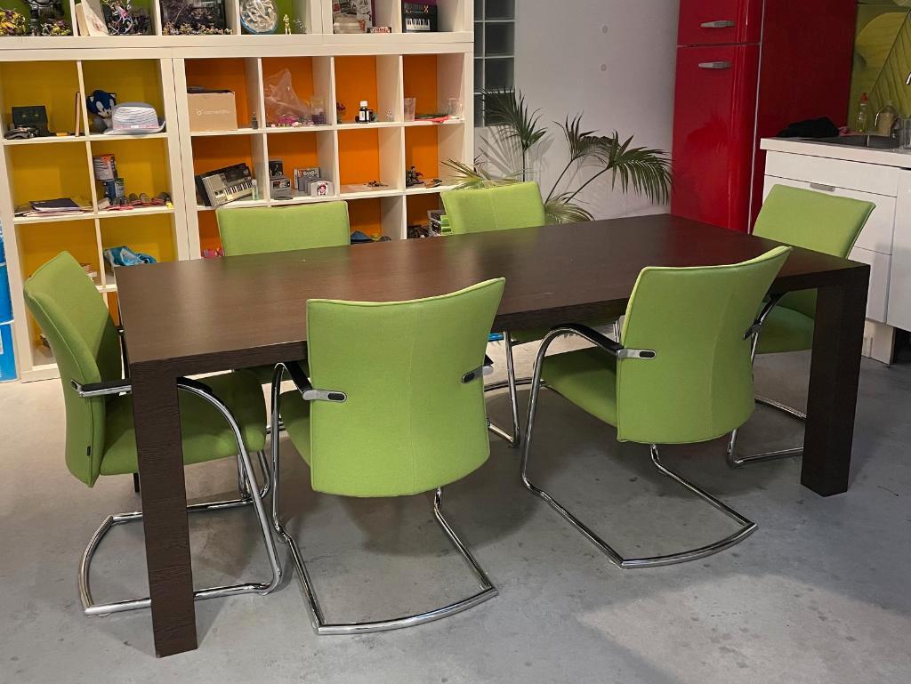 Tafel 100x225cm donkerbruin fineer