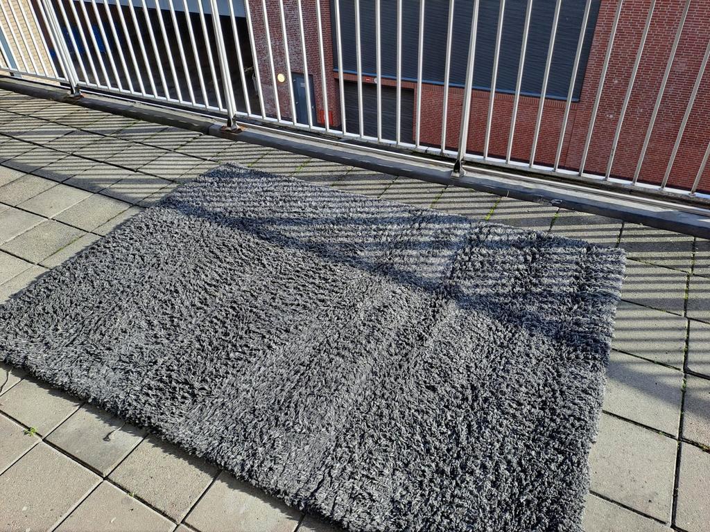 Vloerkleed antraciet met zwart