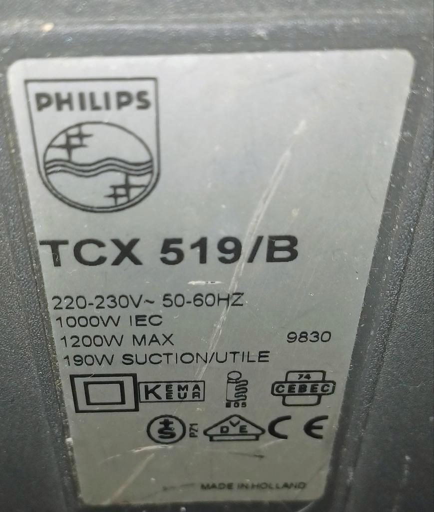 Philips Stofzuiger Type: TCX 519/B-Lees Text Aub